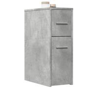 vidaXL Armoire de salle de bain 855280 – étroite, haute avec roulettes – Gris béton