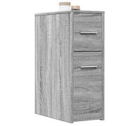 vidaXL Armoire de salle de bain étroite avec roulettes sonoma gris, armoire de salle de bain haute, rangement de salle de 855282