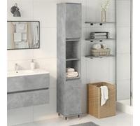 vidaXL Armoire de salle de bain gris béton 30x30x190 cm 857195 Gris G