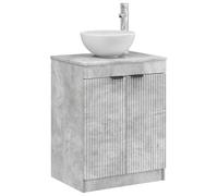 vidaXL Armoire de Salle de Bain Gris béton 54 x 41 x 70 cm, Meuble de Salle de Bain Stylé, Solutions de Rangement Modernes, Coiffeuse Pratique, Étagères Spacieuses