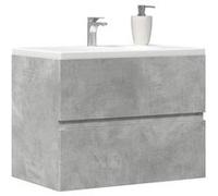 vidaXL Armoire de salle de bain gris béton bois d'ingénierie 856242