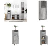 vidaXL Armoire de salle de bain Gris Sonoma 30x30x100 cm Bois composite - Armoire de salle de bain - Armoire - Armoire Pour La Salle De Bains