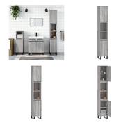 vidaXL Armoire de salle de bain Gris Sonoma 30x30x190 cm Bois composite - Armoire de salle de bain - Armoire - Armoire Pour La Salle De Bains