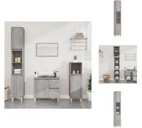 vidaXL Armoire de salle de bain Gris Sonoma 30x30x190 cm Bois composite - lavabos de salle de bain