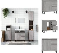 vidaXL Armoire de salle de bain Gris Sonoma 65x33x60 cm Bois composite - lavabos de salle de bain