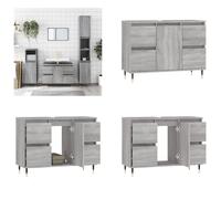 vidaXL Armoire de salle de bain Gris Sonoma 80x33x60 cm Bois composite - Armoire de salle de bain - Armoire - Armoire salle de bain