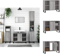 vidaXL Armoire de salle de bain Gris Sonoma 80x33x60 cm Bois composite - lavabos de salle de bain