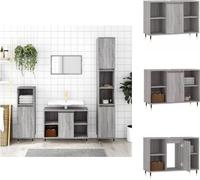 vidaXL Armoire de salle de bain Gris Sonoma 80x33x60 cm Bois composite - lavabos de salle de bain