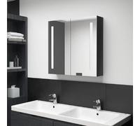 vidaXL Armoire de Salle de Bain LED Noir Brillant