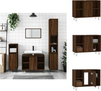 vidaXL Armoire de salle de bain marron aspect chêne 80x33x60 cm Bois composite - lavabos de salle de bain