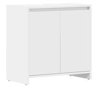 vidaXL Armoire de Salle de Bain, Meuble de Rangement avec Compartiment, Armoire de Toilette Maison Intérieur, Blanc Bois d’Ingénierie