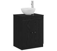 vidaXL Armoire de Salle de Bain Noir 54 x 41 x 70 cm Bois d'ingénierie, Meuble de Salle de Bain avec Rangement Pratique, Design Moderne, étagères fonctionnelles en Bois Robuste