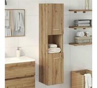 vidaXL Armoire de salle de bain suspendue chêne artisanal 30x30x130 cm