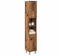 vidaXL Armoire de salle de bain Vieux bois 30x30x179 cm Bois ingénierie Marron