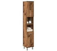 vidaXL Armoire de salle de bain vieux bois 30x30x179cm bois ingénierie, armoire de rangement de salle de bain, placard de 856140 Marron G