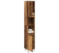 vidaXL Armoire de salle de bain vieux bois 30x30x190cm bois ingénierie, armoire, armoire de rangement de salle de bain, 857199 Marron G