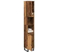 vidaXL Armoire de salle de bain vieux bois 30x30x190cm bois ingénierie, armoire, armoire de rangement de salle de bain, 857202 Marron G