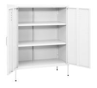 vidaXL Armoire de stockage blanc 80x35x101,5 cm acier