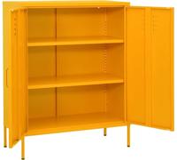 vidaXL Armoire de stockage jaune moutarde 80x35x101,5 cm Acier