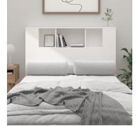 vidaXL Armoire de tête de lit Blanc 120x18,5x104,5 cm 811916
