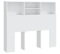 vidaXL Armoire de tête de lit Blanc 120x19x103,5 cm