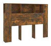 vidaXL Armoire de tête de lit Chêne fumé 140x18,5x104,5 cm