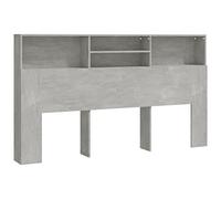 vidaXL Armoire de tête de lit Gris béton 180x19x103,5 cm
