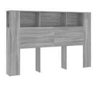 vidaXL Armoire de tête de lit Sonoma Gris 160x18,5x104,5 cm