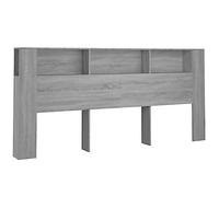 vidaXL Armoire de tête de lit Sonoma Gris 220x18,5x104,5 cm
