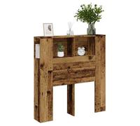 vidaXL Armoire de tête de lit murale vieux bois 100x18,5x102,5 cm