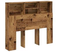 vidaXL Armoire de tête de lit Vieux Bois 120x19x103,5 cm
