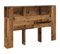 vidaXL Armoire de tête de lit Vieux Bois 160x18,5x103,5 cm