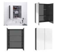 vidaXL Armoire de toilette 60x15x75 cm MDF Gris brillant - Armoire de toilette - Armoires de toilette - Armoires de salle de bain