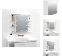 vidaXL Armoire de toilette avec LED Blanc 70x16,5x60 cm - Vasque de salle de bain