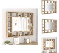 vidaXL Armoire de toilette avec LED Chêne Sonoma 91x15x76,5 cm - lavabos de salle de bains