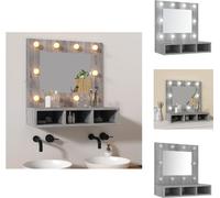vidaXL Armoire de toilette avec LED Gris Sonoma 60x31,5x62 cm - lavabos de salle de bains