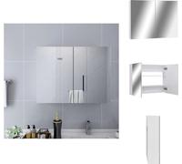 vidaXL Armoire de toilette blanc 80x15x60 cm MDF - lavabos de salle de bain