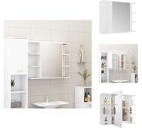 vidaXL Armoire de toilette blanc 80x20,5x64 cm Bois composite - lavabos de salle de bains