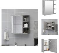 vidaXL Armoire de toilette gris béton 62,5x20,5x64 cm Bois composite - Vasque de salle de bain