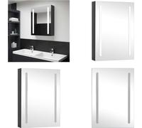vidaXL Armoire de toilette LED 50x13x70 cm - Armoire de salle de bain - Armoire de toilette - Armoire à miroir