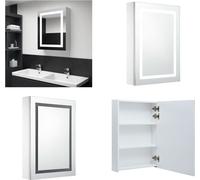 vidaXL Armoire de toilette LED 50x13x70 cm - Armoire de salle de bain - Armoire de toilette - Armoire de toilette