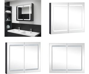 vidaXL Armoire de toilette LED 80x12,2x68 cm - Armoire de salle de bain - Armoire de toilette - Armoire miroir