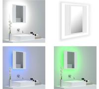 vidaXL Armoire de toilette LED blanc 40x12x45 cm Acryl - Armoire de toilette LED - Armoire de toilette LED - Armoire de toilette LED - Armoire de toilette LED