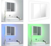 vidaXL Armoire de toilette LED blanc 60x12x45 cm Acryl - Armoire de toilette LED - Armoire de toilette LED - Armoire de toilette LED - Armoire de toilette LED
