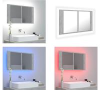 vidaXL Armoire de toilette LED gris béton 80x12x45 cm Acryl - Armoire de toilette LED - Armoire de toilette LED - Armoire de toilette LED - Armoire de toilette LED