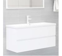 vidaXL Armoire d'évier 100x38,5x45 cm Blanc – Aggloméré
