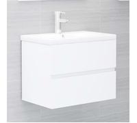 vidaXL Armoire d'évier 60 x 38,5 x 45 cm Bois d'ingénierie Blanc/Multicolore