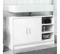vidaXL Armoire d'évier en bois d'ingénierie 90x29x55 cm Blanc