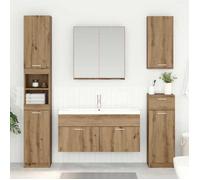 vidaXL Armoire d'évier Chêne Artisanal 100 x 38,5 x 46 cm en Bois d'ingénierie avec solution lavabo pour Salle de Bain 55226
