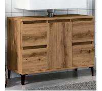 vidaXL Armoire d'évier Chêne artisanal 80x33x60 cm Bois d'ingénierie Meuble sous lavabo